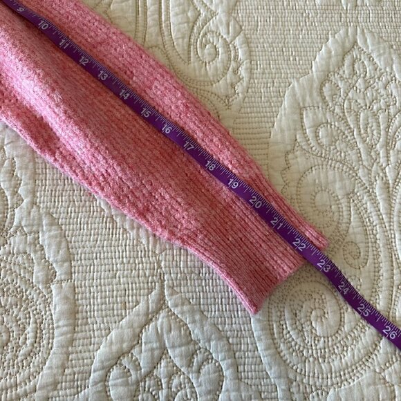 French Connection oversized soft v-neck pink peach sweater women's S - Picture 9 of 10